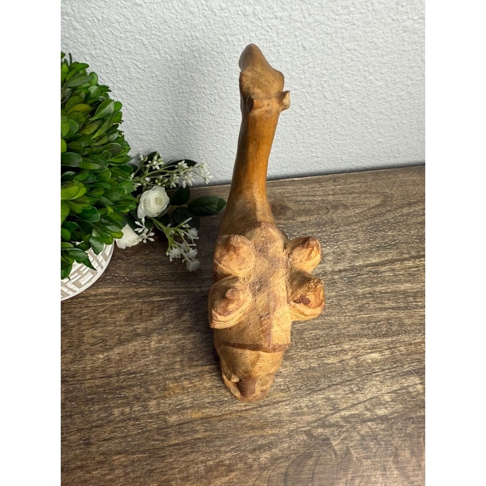 Vintage Hand Carved Wood Camel Nativity Figurine Christmas Folk Art 8" Manger - Picture 8 of 13